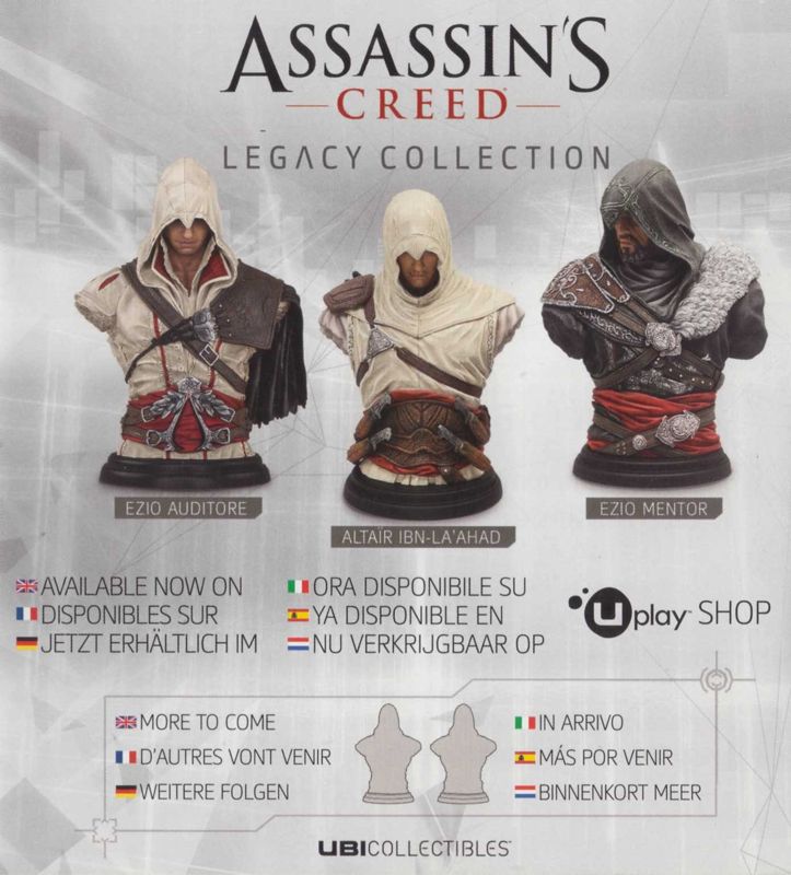 Advertisement for Assassin's Creed: The Ezio Collection (Xbox One): Assassin's Creed Legacy Collection / Assassin's Creed Heresy ad - front