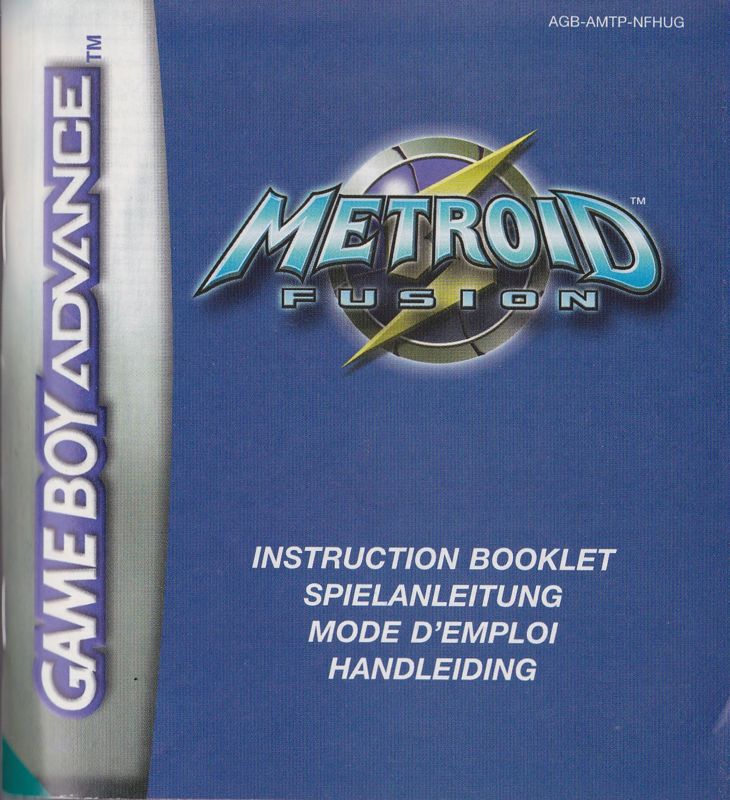 Manual for Metroid Fusion (Game Boy Advance): Front