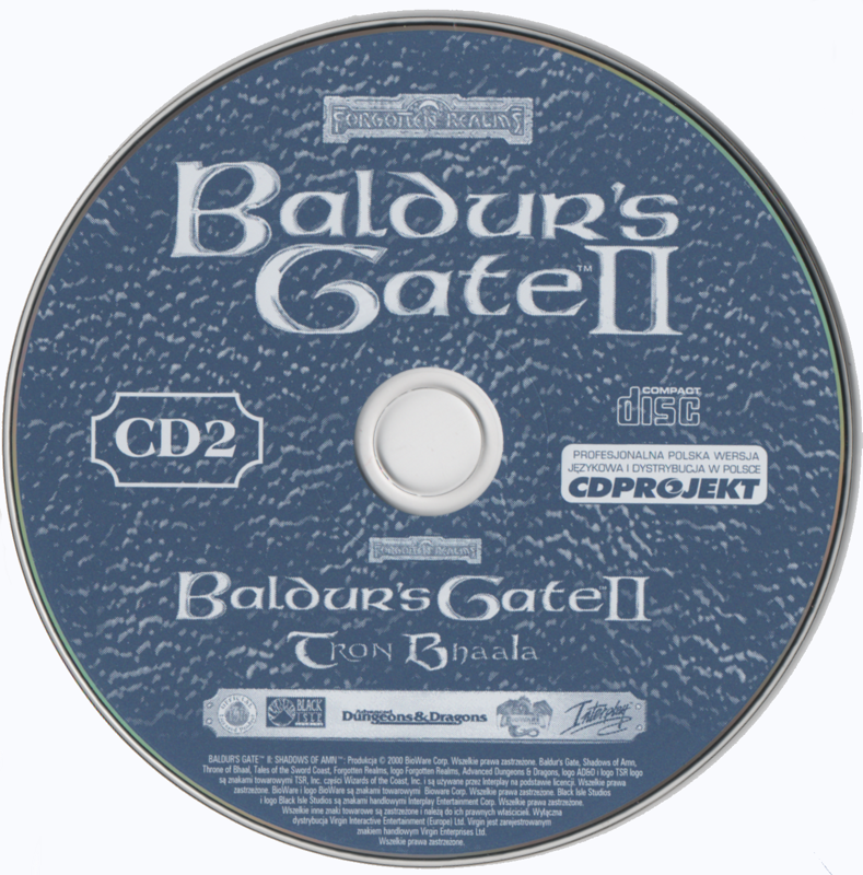 Media for Baldur's Gate II: The Collection (Windows) (Nowa eXtra Klasyka release): Disc 2