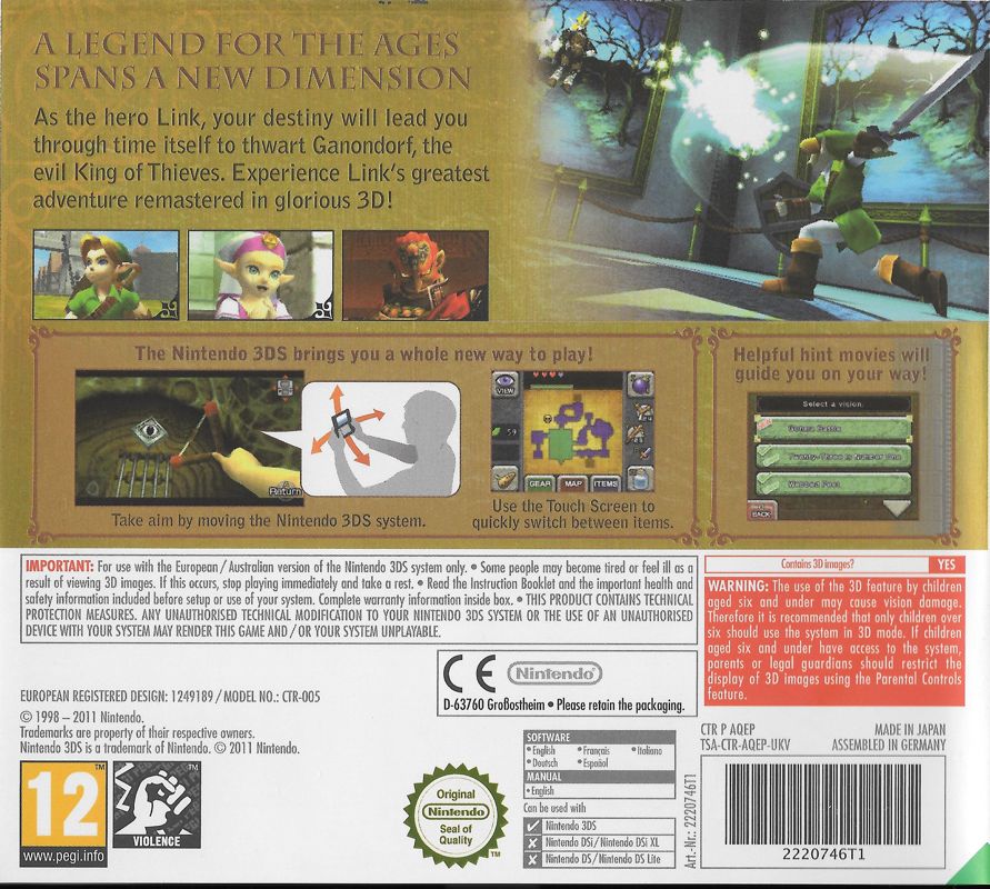  Legend of Zelda: Ocarina of Time 3D - For Nintendo 3DS