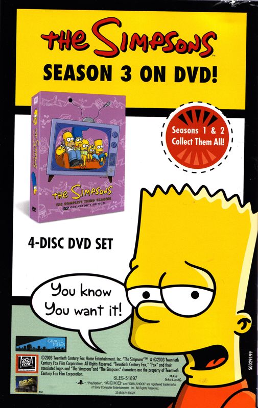 The Simpsons Hit Run Cover Or Packaging Material Mobygames