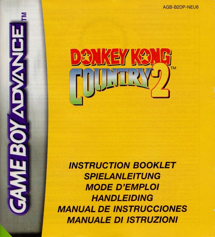 Manual for Donkey Kong Country 2: Diddy's Kong Quest (Game Boy Advance): Front