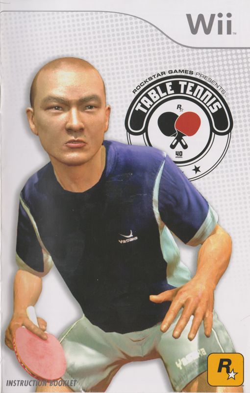 Manual for Rockstar Games presents Table Tennis (Wii): Front