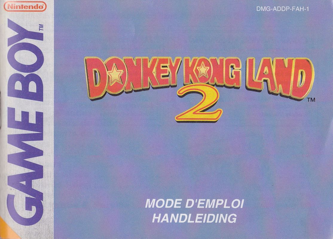 Manual for Donkey Kong Land 2 (Game Boy): Front