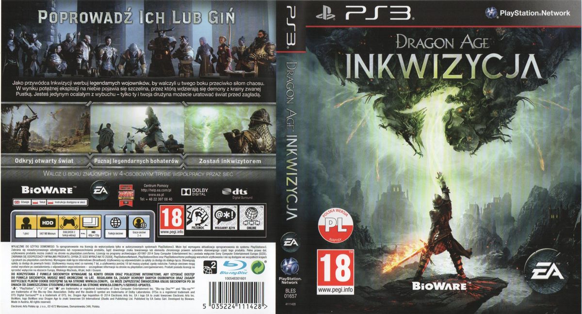 Full Cover for Dragon Age: Inquisition (PlayStation 3)