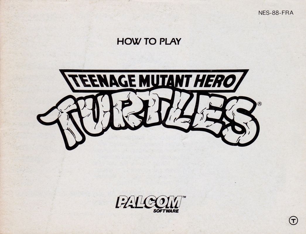 Manual for Teenage Mutant Ninja Turtles (NES): Front