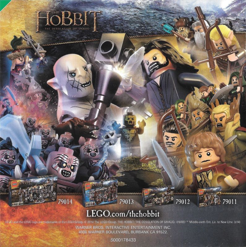 Manual for LEGO The Hobbit (Nintendo 3DS): Back