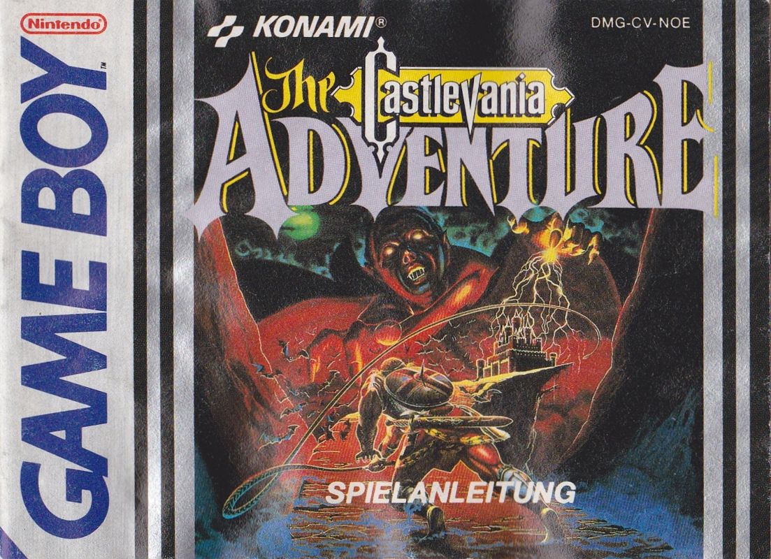 Manual for Castlevania: The Adventure (Game Boy): Front
