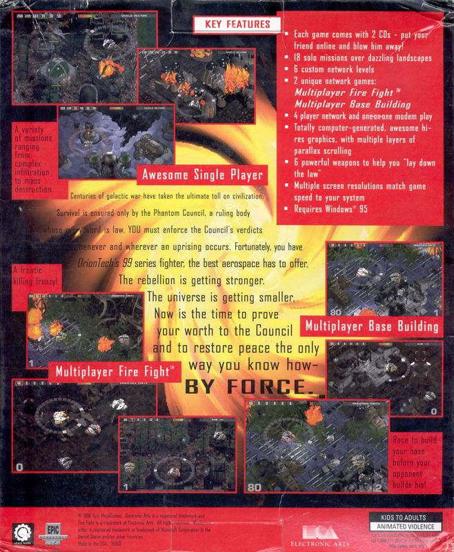 Back Cover for Fire Fight (Windows) (Multiplayer Gaming Kit release)