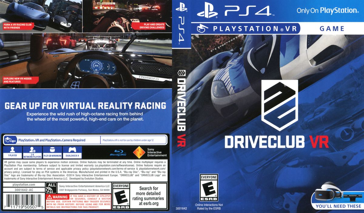 Full Cover for Driveclub VR (PlayStation 4)