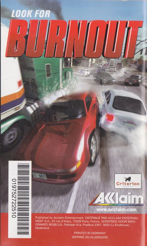 Manual for XGIII: Extreme G Racing (GameCube): Back