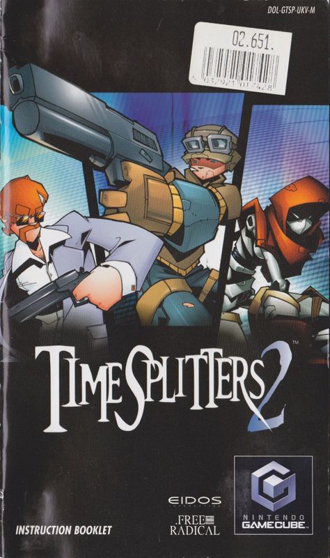 Manual for TimeSplitters 2 (GameCube): Front