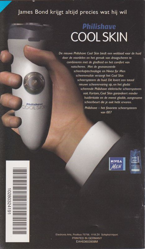 Manual for 007: Nightfire (GameCube) (Player's Choice release): Back