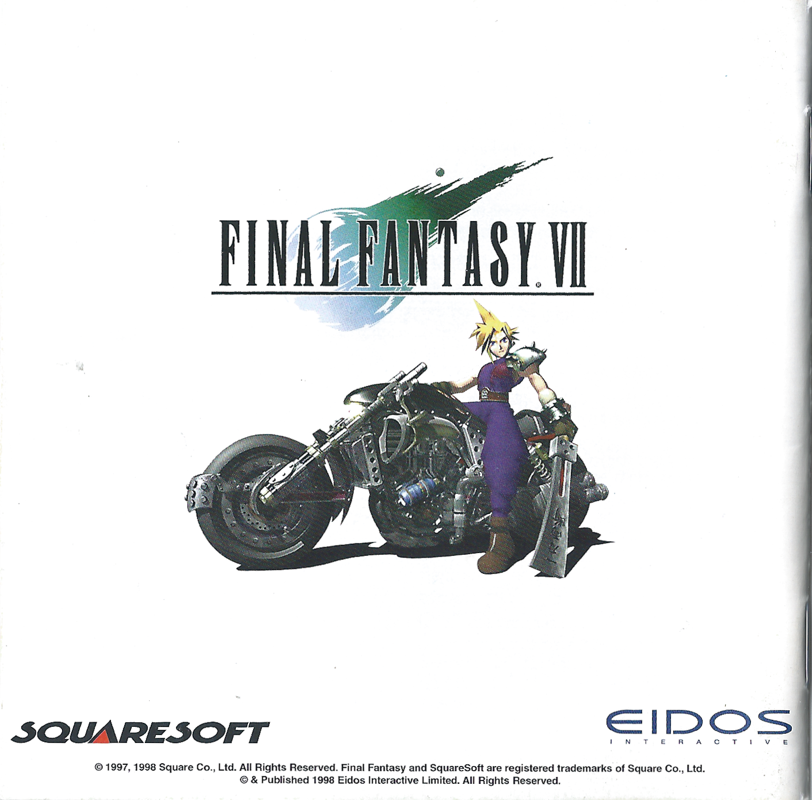 Manual for Final Fantasy VII (Windows): Back