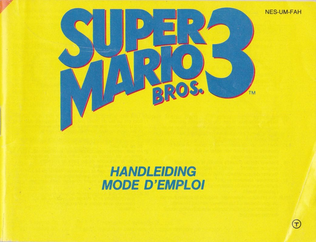 Manual for Super Mario Bros. 3 (NES): Front