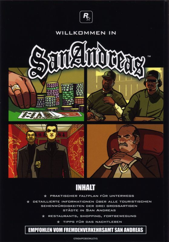 Manual for Grand Theft Auto: San Andreas (Windows): Manual / Disc Holder - Back