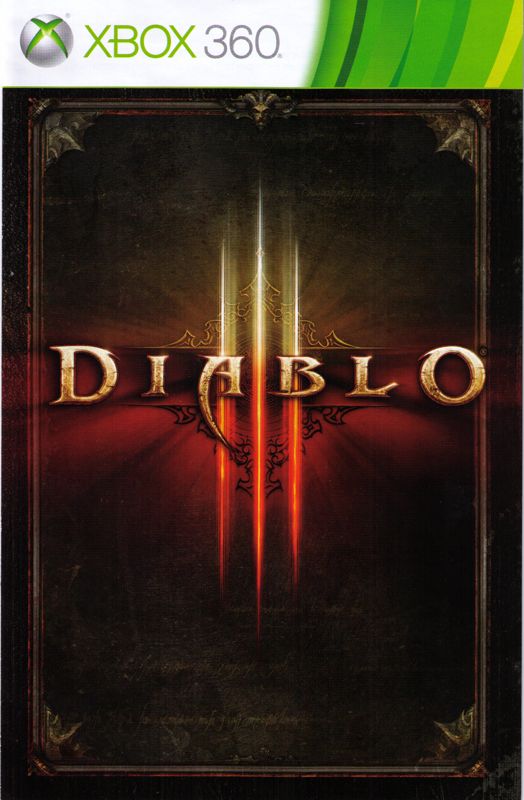 Manual for Diablo III (Xbox 360): Front