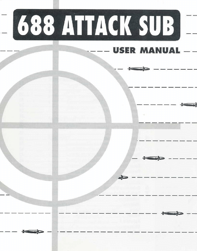 Manual for 688 Attack Sub (DOS) (3.5" Disk version): Front