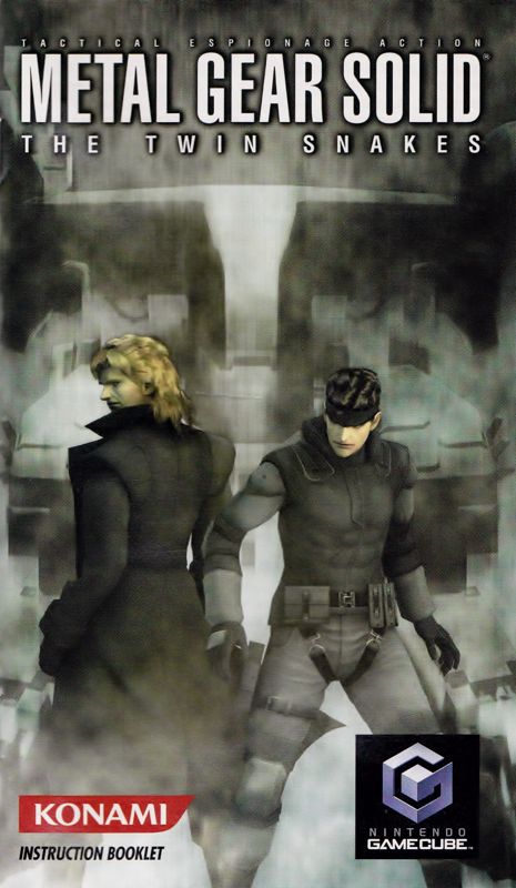 Manual for Metal Gear Solid: The Twin Snakes (GameCube) (Variant memory card misprint): Front