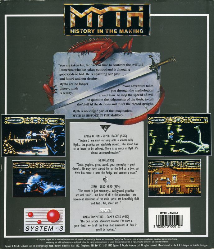 Myth History in the Making cover or packaging material MobyGames