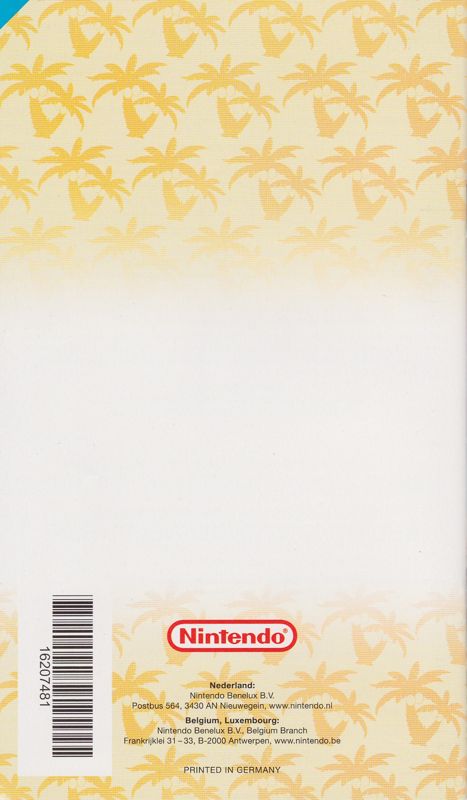 Manual for Super Mario Sunshine (GameCube): Back
