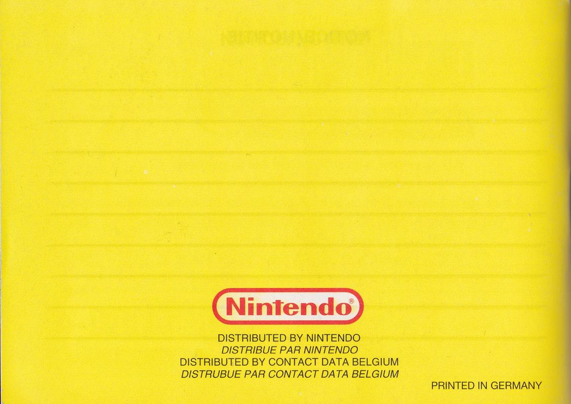 Manual for Donkey Kong Land III (Game Boy): Back