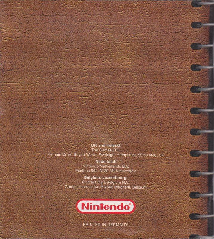 Manual for Pokémon Red Version (Game Boy): Back