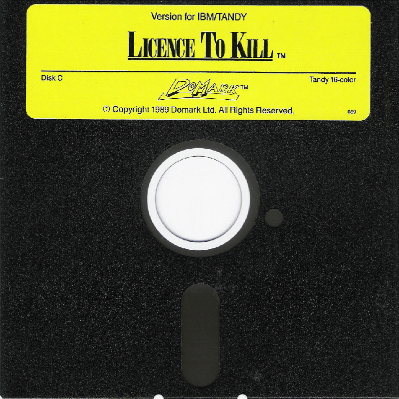 Media for 007: Licence to Kill (DOS): Disk C