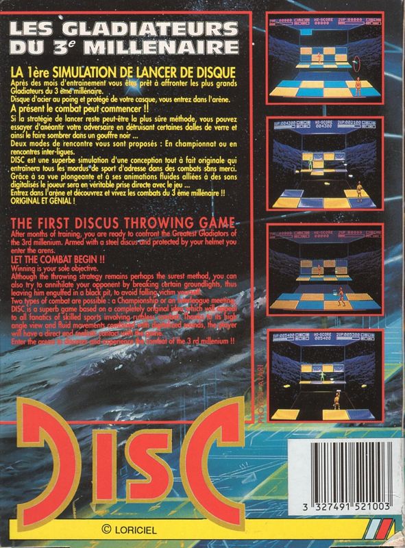 Back Cover for Disc (Amiga)