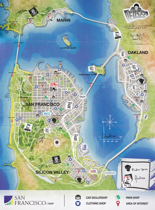 Map for Watch_Dogs 2 (San Francisco Edition) (Windows)