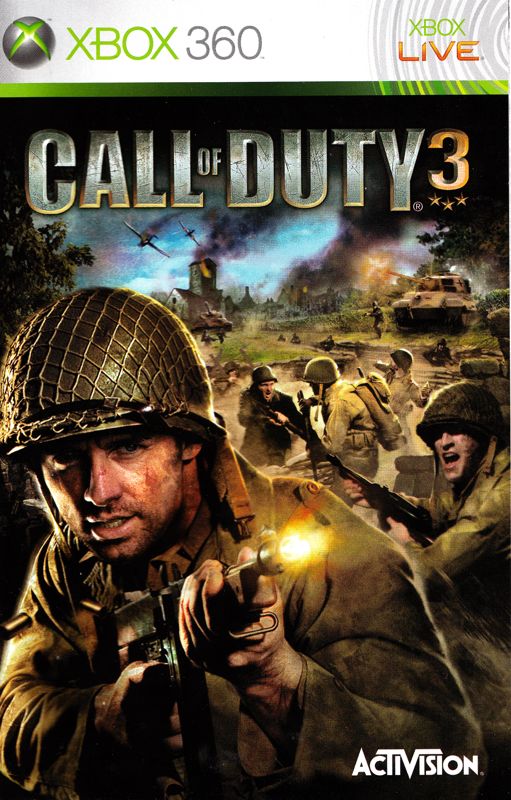 Manual for Call of Duty 3 (Xbox 360): Front