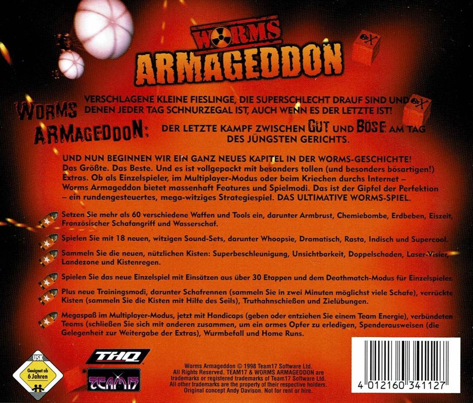 Other for Worms: Armageddon (Windows) (Software Pyramide release): Jewel Case - Back