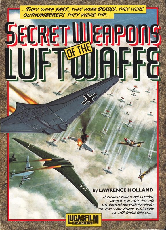 Manual for Secret Weapons of the Luftwaffe (DOS) (5.25 disk release (alternate sticker)): Front