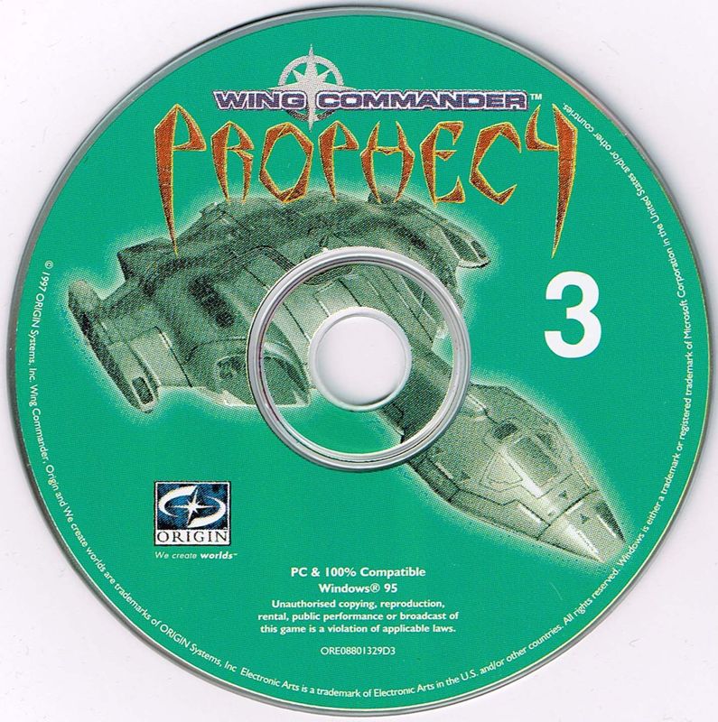 Media for Wing Commander: Prophecy (Windows): Disk 3
