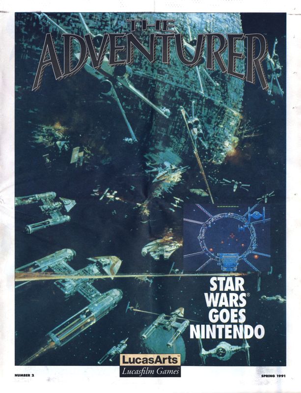 Advertisement for Secret Weapons of the Luftwaffe (DOS) (5.25 disk release (alternate sticker)): Adventurer Number #2 Spring 1991 - Front
