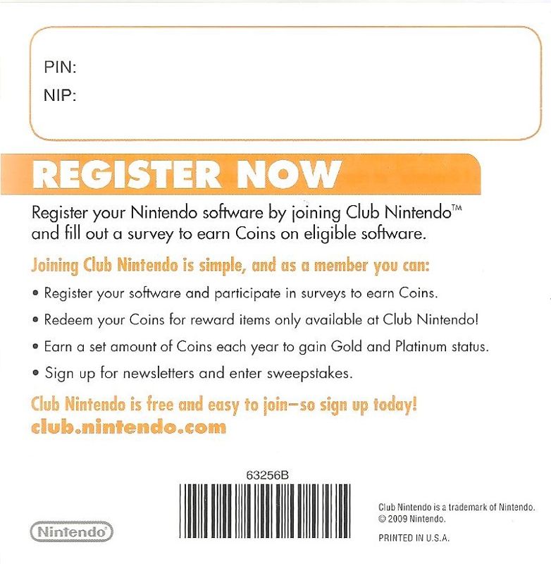 Extras for Mario Party DS (Nintendo DS): Club nintendo Pin - Back