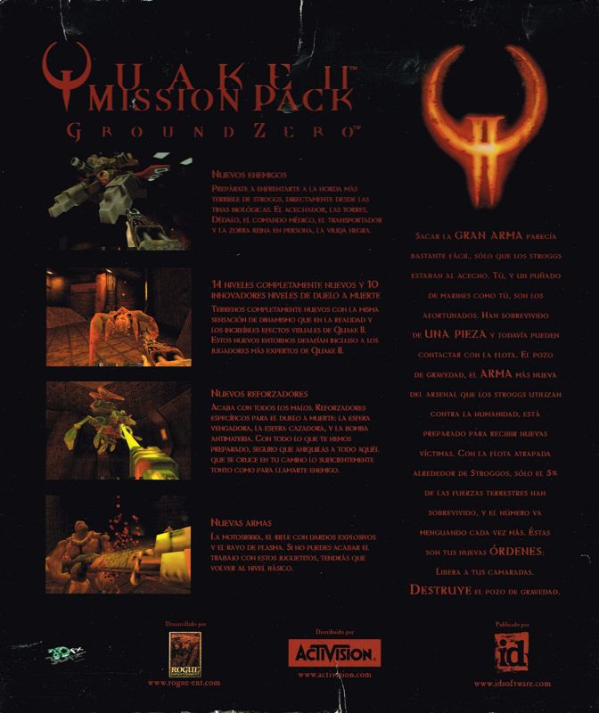 Back Cover for Quake II Mission Pack: Ground Zero (Windows)