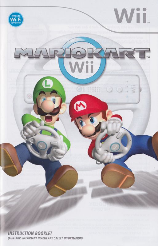 Manual for Mario Kart Wii (Wii) (Bundled with Wii Wheel): English - Front