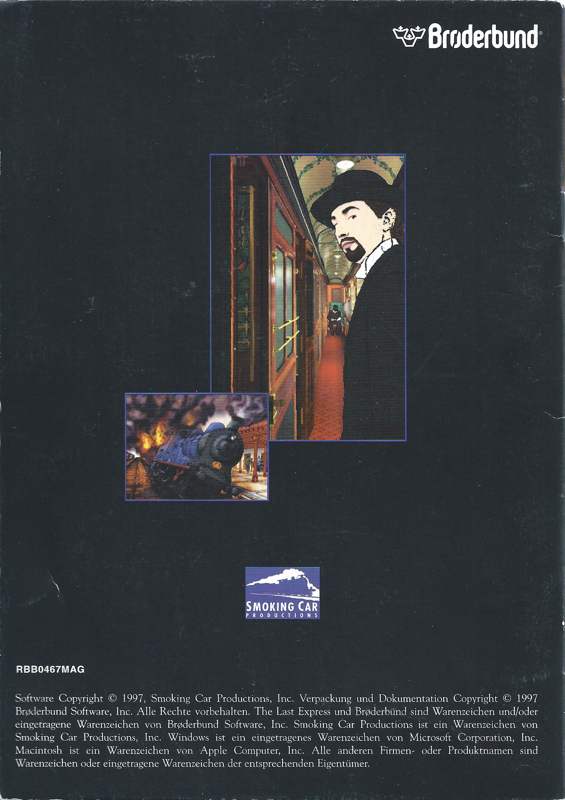 Manual for The Last Express (DOS and Macintosh and Windows): Back