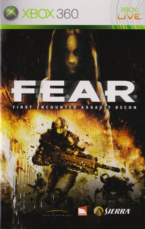 Manual for F.E.A.R.: First Encounter Assault Recon (Xbox 360): Front