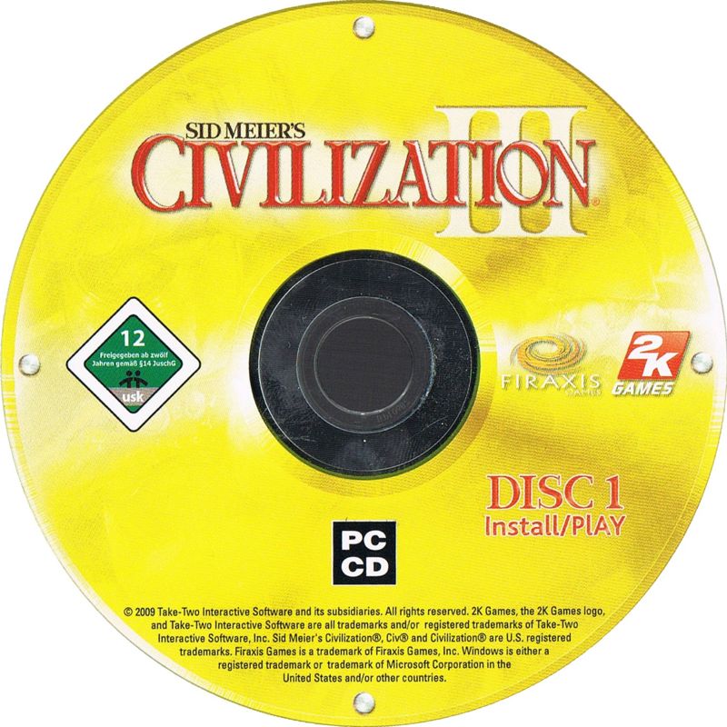 Media for Sid Meier's Civilization III: Complete (Windows) (Green Pepper release): Disc 1