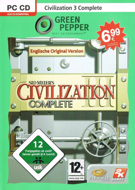 Front Cover for Sid Meier's Civilization III: Complete (Windows) (Green Pepper release)