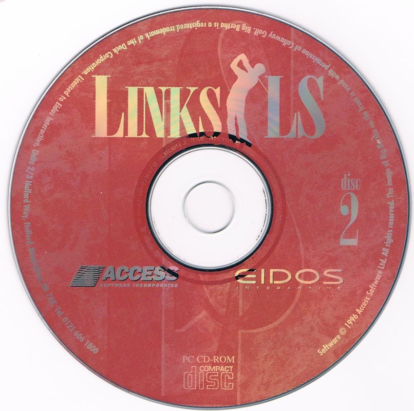 Media for Links LS: Legends in Sports - 1997 Edition (DOS) (Double-width lid/tray type Box, with a 3-CD Jewel Case in a molded tray.): Disc 2