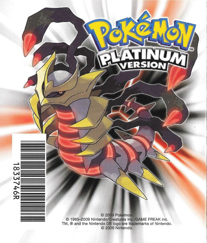 Advertisement for Pokémon Platinum Version (Nintendo DS): Back