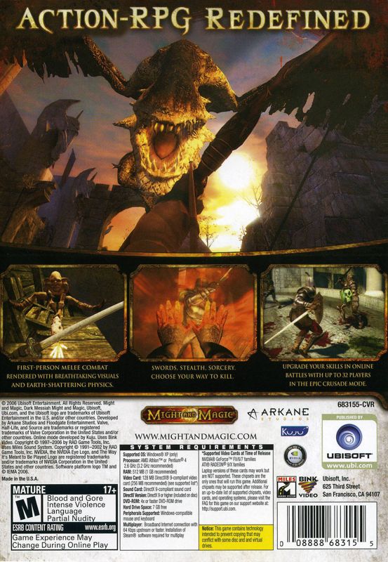 Dark Messiah: Might and Magic cover or packaging material - MobyGames