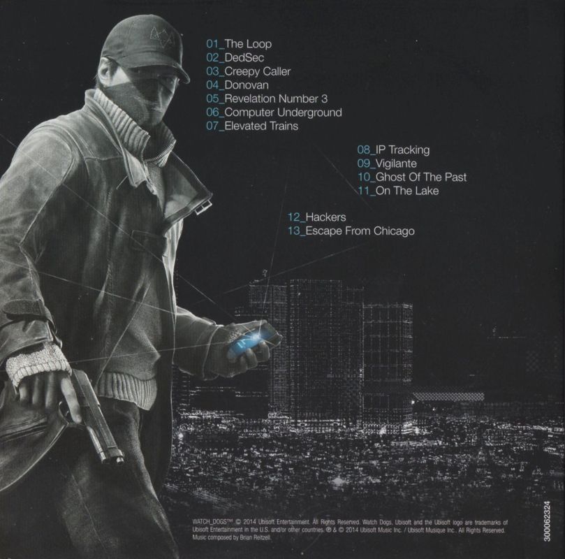 Soundtrack for Watch_Dogs (DedSec Edition) (Windows): Disc Case - Back