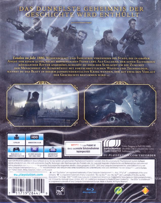The Order 1886 cover or packaging material MobyGames