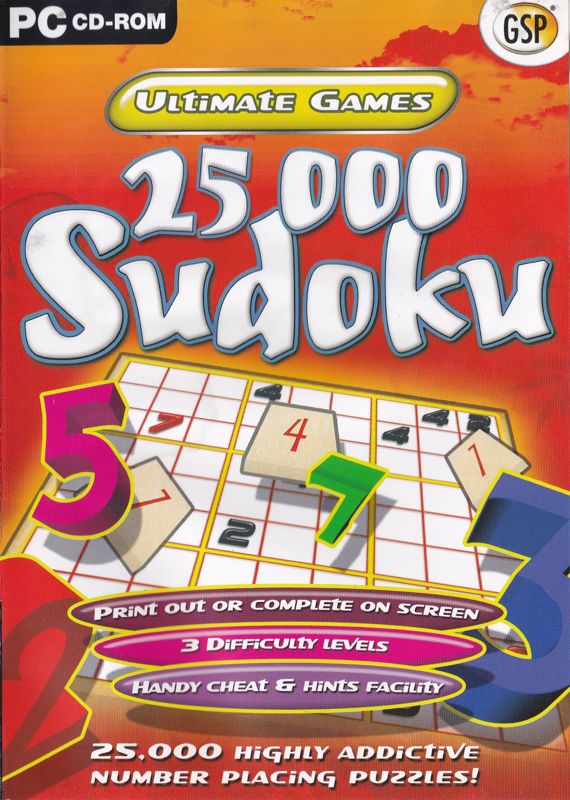 Front Cover for Ultimate Games: 25,000 Sudoku (Windows)
