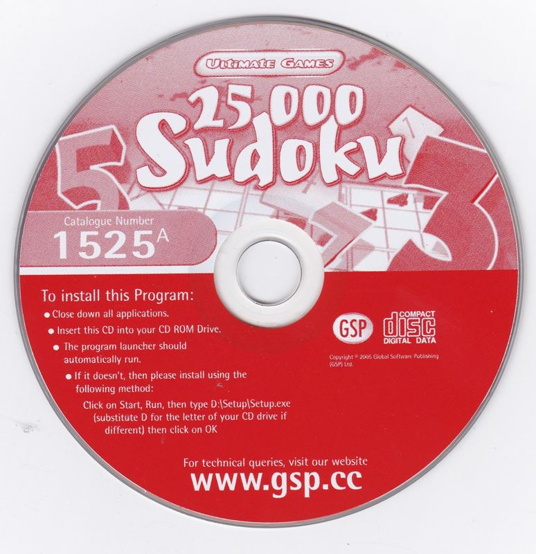 Media for Ultimate Games: 25,000 Sudoku (Windows)