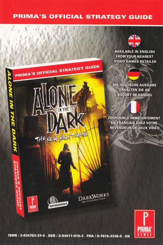 Advertisement for Alone in the Dark: The New Nightmare (Windows): Back